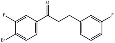 4'-BROMO-3'-FLUORO-3-(3-FLUOROPHENYL)PROPIOPHENONE Struktur