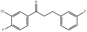 3'-CHLORO-4'-FLUORO-3-(3-FLUOROPHENYL)PROPIOPHENONE Struktur