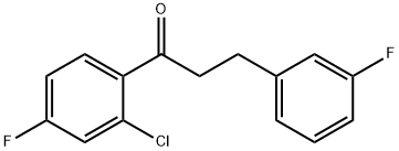 2'-CHLORO-4'-FLUORO-3-(3-FLUOROPHENYL)PROPIOPHENONE Struktur