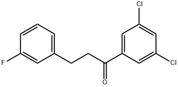 3',5'-DICHLORO-3-(3-FLUOROPHENYL)PROPIOPHENONE Struktur