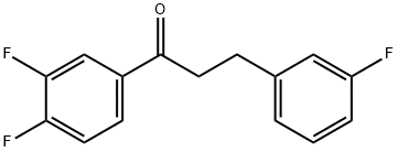 3',4'-DIFLUORO-3-(3-FLUOROPHENYL)PROPIOPHENONE Struktur