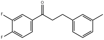 3',4'-DIFLUORO-3-(3-METHYLPHENYL)PROPIOPHENONE Struktur