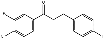 4'-CHLORO-3'-FLUORO-3-(4-FLUOROPHENYL)PROPIOPHENONE Struktur