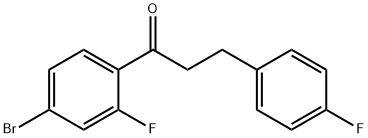 4'-BROMO-2'-FLUORO-3-(4-FLUOROPHENYL)PROPIOPHENONE Struktur