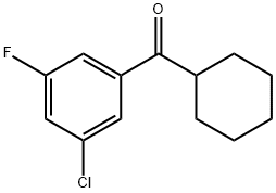 3-CHLORO-5-FLUOROPHENYL CYCLOHEXYL KETONE Struktur