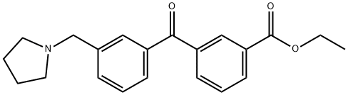 3-CARBOETHOXY-3'-PYRROLIDINOMETHYL BENZOPHENONE Struktur