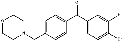 4-BROMO-3-FLUORO-4'-MORPHOLINOMETHYL BENZOPHENONE Struktur