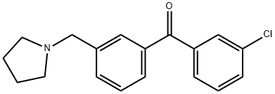 3-CHLORO-3'-PYRROLIDINOMETHYL BENZOPHENONE Struktur