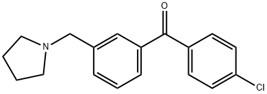 4'-CHLORO-3-PYRROLIDINOMETHYL BENZOPHENONE Struktur