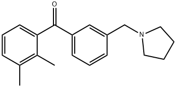 2,3-DIMETHYL-3'-PYRROLIDINOMETHYL BENZOPHENONE Struktur