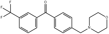 4'-MORPHOLINOMETHYL-3-TRIFLUOROMETHYLBENZOPHENONE Struktur