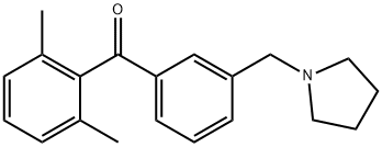 2,6-DIMETHYL-3'-PYRROLIDINOMETHYL BENZOPHENONE Struktur