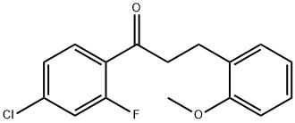 4'-CHLORO-2'-FLUORO-3-(2-METHOXYPHENYL)PROPIOPHENONE Struktur