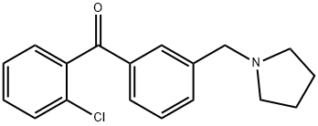 2-CHLORO-3'-PYRROLIDINOMETHYL BENZOPHENONE Struktur