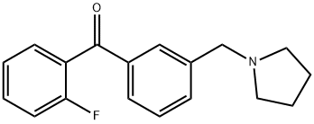 2-FLUORO-3'-PYRROLIDINOMETHYL BENZOPHENONE Struktur