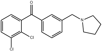 2,3-DICHLORO-3'-PYRROLIDINOMETHYL BENZOPHENONE Struktur