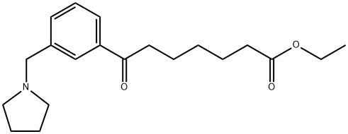 ETHYL 7-OXO-7-[3-(PYRROLIDINOMETHYL)PHENYL]HEPTANOATE Struktur