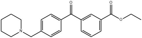 3-CARBOETHOXY-4'-PIPERIDINOMETHYL BENZOPHENONE Struktur