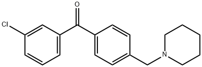 3-CHLORO-4'-PIPERIDINOMETHYL BENZOPHENONE Struktur