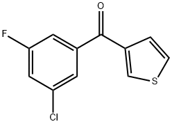 3-(3-CHLORO-5-FLUOROBENZOYL)THIOPHENE Struktur