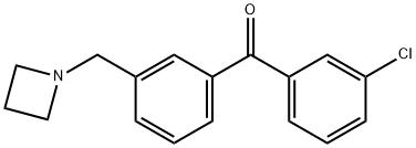 3-AZETIDINOMETHYL-3'-CHLOROBENZOPHENONE Struktur