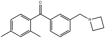 3'-AZETIDINOMETHYL-2,4-DIMETHYLBENZOPHENONE Struktur