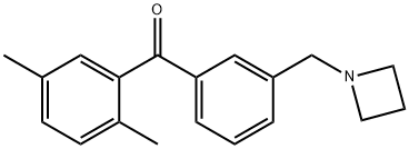 3'-AZETIDINOMETHYL-2,5-DIMETHYLBENZOPHENONE Struktur