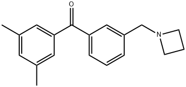 3'-AZETIDINOMETHYL-3,5-DIMETHYLBENZOPHENONE Struktur