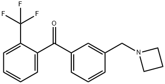 3'-AZETIDINOMETHYL-2-TRIFLUOROMETHYLBENZOPHENONE Struktur