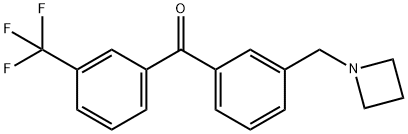 3-AZETIDINOMETHYL-3'-TRIFLUOROMETHYLBENZOPHENONE Struktur