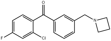 3'-AZETIDINOMETHYL-2-CHLORO-4-FLUOROBENZOPHENONE Struktur