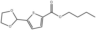 BUTYL 5-(1,3-DIOXOLAN-2-YL)-2-THIOPHENECARBOXYLATE Struktur