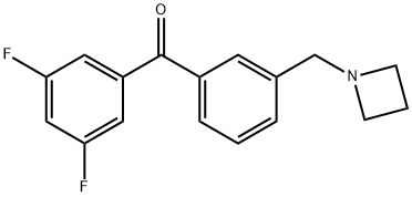 3'-AZETIDINOMETHYL-3,5-DIFLUOROBENZOPHENONE Struktur