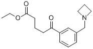 ETHYL 5-[3-(AZETIDINOMETHYL)PHENYL]-5-OXOVALERATE Struktur