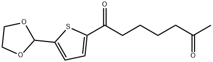 5-(1,3-DIOXOLAN-2-YL)-2-THIENYL 5-OXOHEXYL KETONE Struktur