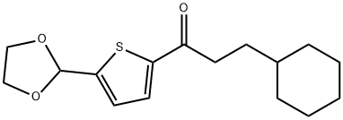 (2-CYCLOHEXYL)ETHYL 5-(1,3-DIOXOLAN-2-YL)-2-THIENYL KETONE Struktur