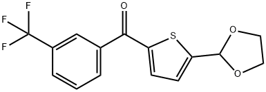 5-(1,3-DIOXOLAN-2-YL)-2-(3-TRIFLUOROMETHYLBENZOYL)THIOPHENE Struktur