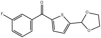 5-(1,3-DIOXOLAN-2-YL)-2-(3-FLUOROBENZOYL)THIOPHENE Struktur