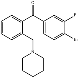 4'-BROMO-3'-FLUORO-2-PIPERIDINOMETHYL BENZOPHENONE Struktur