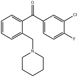 3'-CHLORO-4'-FLUORO-2-PIPERIDINOMETHYL BENZOPHENONE Struktur