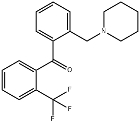 2-PIPERIDINOMETHYL-2'-TRIFLUOROMETHYLBENZOPHENONE Struktur