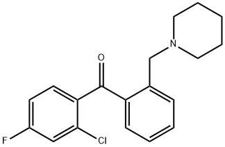 2-CHLORO-4-FLUORO-2'-PIPERIDINOMETHYL BENZOPHENONE Struktur