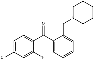 4-CHLORO-2-FLUORO-2'-PIPERIDINOMETHYL BENZOPHENONE Struktur