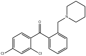 2,4-DICHLORO-2'-PIPERIDINOMETHYL BENZOPHENONE Struktur