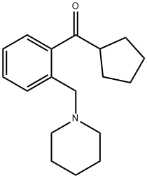 CYCLOPENTYL 2-(PIPERIDINOMETHYL)PHENYL KETONE Struktur