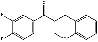 3',4'-DIFLUORO-3-(2-METHOXYPHENYL)PROPIOPHENONE Struktur