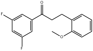 3',5'-DIFLUORO-3-(2-METHOXYPHENYL)PROPIOPHENONE Struktur