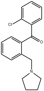 2-CHLORO-2'-PYRROLIDINOMETHYL BENZOPHENONE Struktur