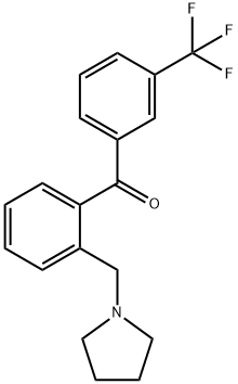 2-PYRROLIDINOMETHYL-3'-TRIFLUOROMETHYLBENZOPHENONE Struktur