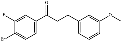 4'-BROMO-3'-FLUORO-3-(3-METHOXYPHENYL)PROPIOPHENONE Struktur